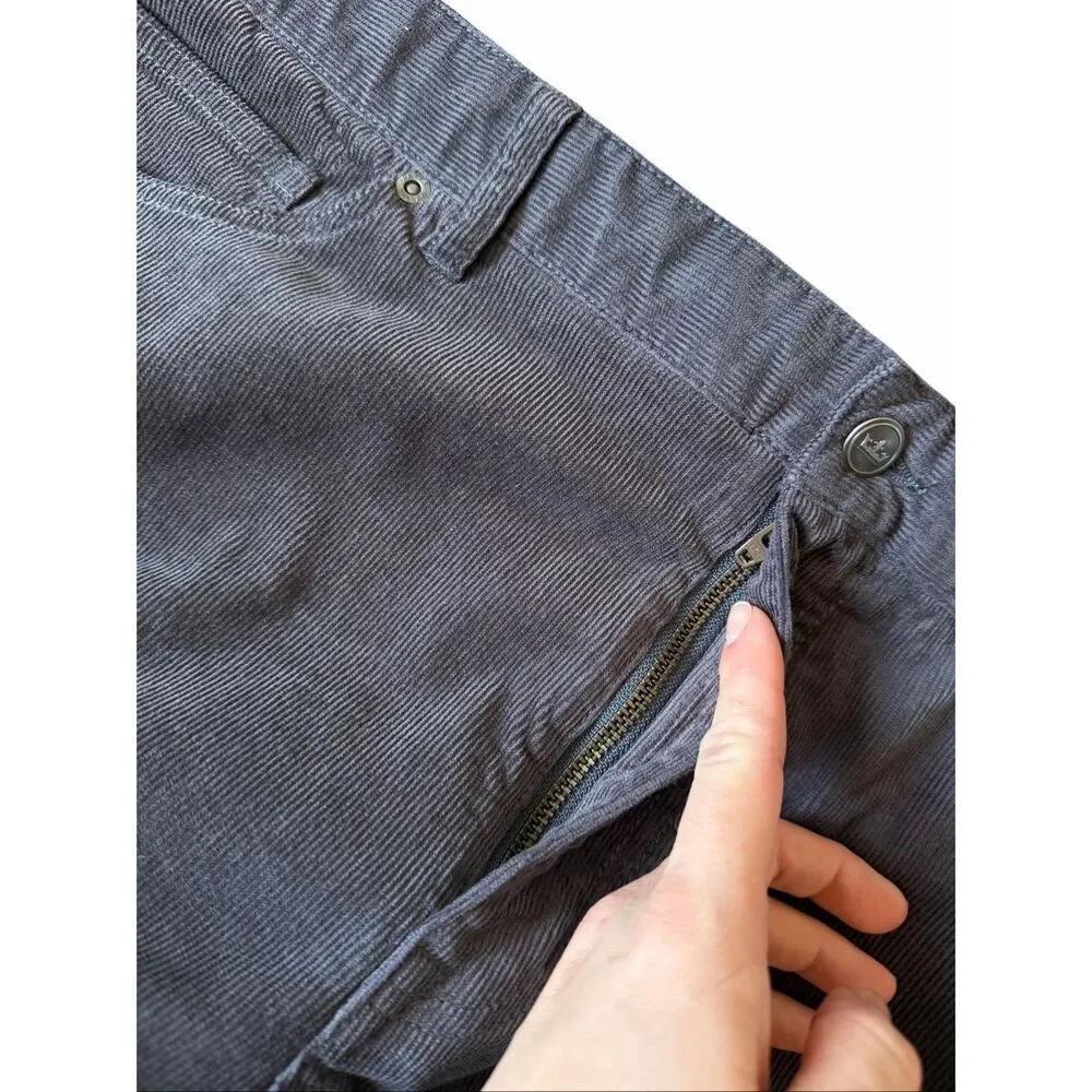 Peter Millar Pants Superior Soft Corduroy Five-Pocket Smoke Gray 40x32
